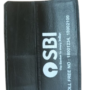 SBI Black Leather ATM Card Pouch