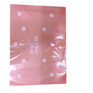 Pink Plastic Folder Bag